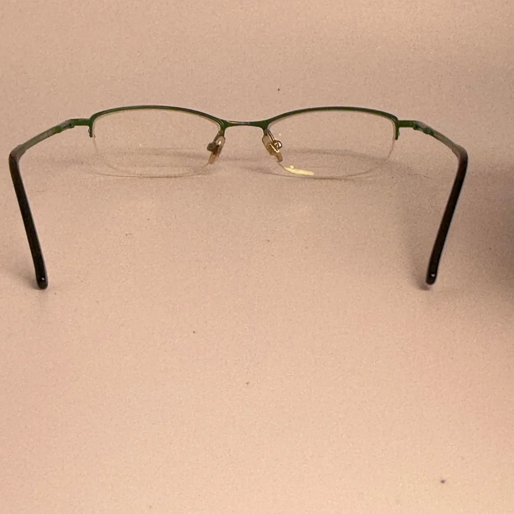 Kate Spade Grayson 0JDE Semi Rimless Eyeglasses Green Dark Brown Italy 50-18-135